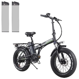 KETELES Elektrofahrräder Electric Bike 20 Inch Foldable 4.0 Fat Tire Ebike 48V 15AH Electric Bicycle Mountain Power Assisted Electric Men's Bike-R8 (2 Batteries)