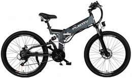 WJSWD Elektrofahrräder Electric Snow Bike, Elektro-Mountainbike, 24 " / 26" Hybrid-Fahrrad / (48V12.8Ah) 21 Geschwindigkeit 5 Files Power System, Double E-ABS Mechanische Scheibenbremsen, Großbild-LCD-Display Lithium Battery