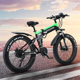 WJSWD Elektrofahrräder Electric Snow Bike, Erwachsene Folding Elektro-Fahrrad, 26 Zoll Mountainbike Schnee-Fahrrad, 13AH Lithium-Batterie / 48V500W Motor, 4, 0 Fat Tire / LED-Scheinwerfer und USB-Handy-Lade Lithium Battery B