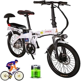 Generic Elektrofahrräder Elektrische E-Bikes, 20-Zoll-Elektro-Mountainbike, faltbar, für Erwachsene, Doppelscheibenbremse und vollgefederte Mountainbikes, Verstellbarer Sitz, LCD-Messgerät