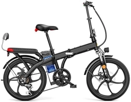 Generic Elektrofahrräder Elektrische E-Bikes, 20" zusammenklappbar / Kohlenstoffstahlmaterial, City-Elektrofahrrad, unterstütztes Elektrofahrrad, Sport-Mountainbike, 7-Gang-System mit Abnehmbarer Lithiumbatterie 250 W / 48 V