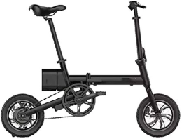 Generic Elektrofahrräder Elektrische E-Bikes, zusammenklappbares Elektrofahrrad für Erwachsene, abnehmbare 36-V-Lithiumbatterie, 12-Zoll-Elektrofahrrad für Stadtpendler, 250-W-Motor, Aluminiumlenker