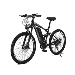 ALFUSA Elektrofahrräder Elektrisches Mountainbike, Double Shock Offroad-Moped mit Variabler Geschwindigkeit, Elektrofahrrad, Pendlerroller zur Arbeit (Gray 8A)