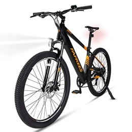 Fafrees Elektrofahrräder Elektrisches Mountainbike - Fafrees 27, 5" Elektrofahrrad, 250W Motor Elektrofahrrad mit Shimano 7-Gang bis zu 25KM / H, Autonomie 100 KM & 10Ah Akku, Fahrrad für Berg oder Stadt (Schwarz Orange)