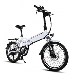 Fbewan Elektrofahrräder Elektro-Bike Folding Elektro-Bike Für Erwachsene 250W 48V Mit LCD-Bildschirm 20Inch Reifen Leicht Herausnehmbare 10Ah Lithium-Ionen-Akku 6-Gang, Weiß