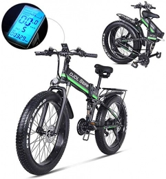 WJSWD Elektrofahrräder Elektro-Fahrrad, 21 Gänge, 26 Zoll (66 cm), faltbar, Mountainbike, Elektrofahrrad, LED-Display, 350 W, 48 V, 10, 4 Ah, batteriebetriebene Zelle, E-Bike