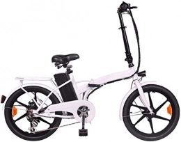 Fangfang Elektrofahrräder Elektrofahrrad, 20"Foldaway, 36V / 10AH City Electric Bike, 350 Watt assistiert Elektrische Fahrrad-Sport-Fahrrad mit Abnehmbarer Lithium-Batterie for Erwachsene, Schwarz, Fahrrad (Color : White)