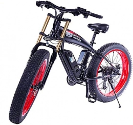 Fangfang Elektrofahrräder Elektrofahrrad, 20-Zoll-Fat Tire Variable Speed-Lithium-Batterie, mit Abnehmbarer, großer Kapazität Lithium-Ionen-Akku (48V 500W), E-Bike for Erwachsene, Fahrrad (Color : Black red)