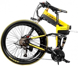 Fangfang Elektrofahrräder Elektrofahrrad, 48V 500w Electric Mountain Fahrrad, 26 Zoll Fat Tire E-Bike (Höchstgeschwindigkeit 40 km / h) Cruiser Mens Sport Bike Fully Erwachsener MTB Dirtbike, gelb, Fahrrad (Color : Yellow)