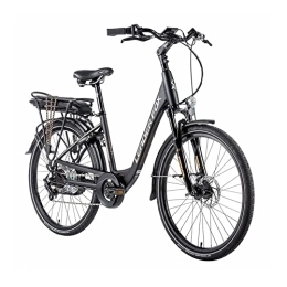 Leaderfox Elektrofahrräder Elektrofahrrad City Leader Fox 26 Zoll Lotus 2020-2021 Unisex Motor Hinterrad 250 W 36 V Akku 16 A 7 V schwarz matt