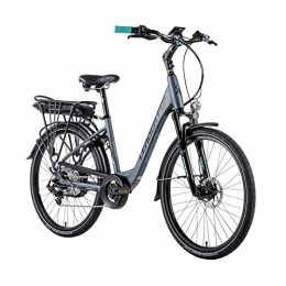 Leaderfox Elektrofahrräder Elektrofahrrad City Leader Fox 26 Zoll Lotus 2020-2021 Unisex Motor Hinterrad 250 W 36 V Batterie 16 A 7 V Grau matt