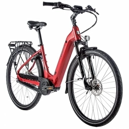 Leaderfox Fahrräder Elektrofahrrad City Leader Fox City 28 Neba 2021 Unisex Damen Herren Rot Tiger Motor Zentral Bafang M420 36 V 14 Ah 8 V (18 Zoll – 46 cm – Größe M – für Erwachsene von 168 cm bis 178 cm)