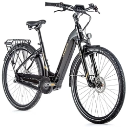 Leaderfox Fahrräder Elektrofahrrad City Leader Fox City 28 Neba 2021 Unisex Damen Herren Schwarz glänzend Zentral Bafang M420 36 V 14 Ah 8 V (20 Zoll - 52 cm - Größe L - für Erwachsene von 178 cm bis 185 cm)