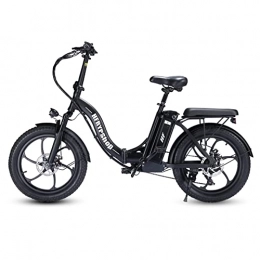 HFRYPShop Elektrofahrräder Elektrofahrrad E Bike für Damen, 20 x 3, 0'' E-Bike Klapprad Full Terrain | 250W Motor | 48V 10, 4AH Lithium Akku 50KM | Low Step Across E-Bikes mit Fette Reifen | Shimano 7 Gang | CE Kennzeichnung