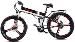 Lamyanran Elektrofahrräder Elektrofahrrad Faltbares E-bike Electric Mountain Bike faltbar, 26-Zoll-Adult-elektrisches Fahrrad, Motor 350W, 48V 10.4Ah Wiederaufladbare Lithium-Batterie, Sitz verstellbar, tragbare Falten Fahrrad,