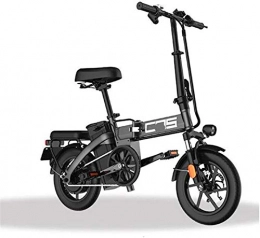 Fangfang Elektrofahrräder Elektrofahrrad, Folding Elektro-Bike for Erwachsene, 350W Motor 14 Zoll Urban Commuter E-Bike, Höchstgeschwindigkeit 25 km / h Superleichtgewicht 350W / 48V Removable Aufladen Lithium-Batterie, Schwar