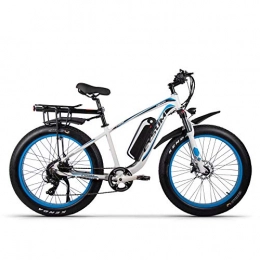 RICH BIT Fahrräder Elektrofahrrad für Erwachsene M980 26 Zoll Mountainbike 1000W 48V 17Ah Snow Fat Reifen Fahrräder (Blau)