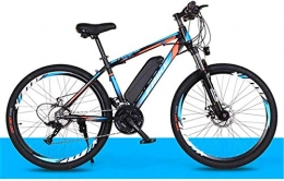 HCMNME Elektrofahrräder Elektrofahrrad Mountainbike 26-Zoll-Hybrid-Fahrrad / (36V8AH) 27 Geschwindigkeit 5 Geschwindigkeits-Leistungssystem Mechanische Scheibenbremsen Verriegeln Sie Vordere Gabel-Stoßdämpfung, bis zu 35 km