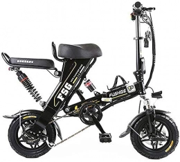 HCMNME Elektrofahrräder Elektrofahrrad Mountainbike Elektrische Fahrräder für Erwachsene, 12-Zoll-Reifen-Falten-elektrisches Fahrrad mit 8 / 10 / 12.5ah-Lithium-Batterie, stilvolles Ebike mit einzigartigem Design, 3 Arbeitsmod