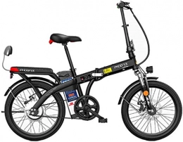 HCMNME Elektrofahrräder Elektrofahrrad Mountainbike Faltende elektrische Fahrräder für Erwachsene, 3 Arbeitsmodi, MAX-Geschwindigkeit 25km / h, 48-V-Lithium-Ionen-Batterie, Max-Last 150kg, umweltfreundliches E-Bike für den s