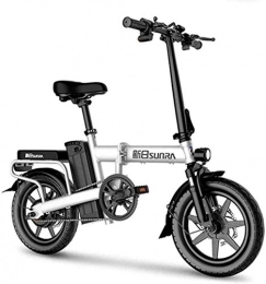 Fangfang Elektrofahrräder Elektrofahrrad, Schnelle E-Bikes for Erwachsene 14 Zoll faltbares elektrisches Fahrrad mit Front-LED-Licht for Erwachsene Abnehmbare 48V Lithium-Ionen-Akku 350W Brushless Motor Belastbarkeit von 330 L