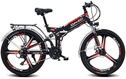 RDJM Elektrofahrräder Elektrofahrräder 48V10AH Electric Mountain Bikes for Erwachsene, faltbares MTB Ebikes for Männer Frauen Damen, mit Abnehmbarer, großer Kapazität Lithium-Ionen-Akku (Color : Red, Size : 26 inches)