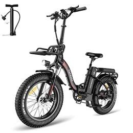 Fafrees Elektrofahrräder Fafrees F20 Max, E-Bike Klapprad 20 Zoll Elektrofahrrad, 48V 18AH, 4.0" Fette Reifen E-Fahrrad, Faltbares City E Bike Shimano 7S, Pedelec E-citybike für Erwachsene, Schwarz