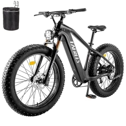 Fafrees Fahrräder Fafrees F26 CarbonM [ Offiziell ] 48V / 1080WH Batterie Hydraulische Scheibenbremsen E Bike, Elektro Fatbike 26 x4, 8 Zoll, 180KG Shimano 9S Elektrisches Mountainbike, Elektrofahrrad 95N.m Ebike