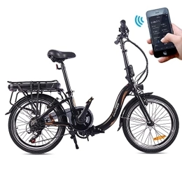 Fafrees Elektrofahrräder Fafrees Faltbares Elektrofahrrad-E Bike mit Abnehmbarem 36 V / 10 Ah-Akku, 7 Geschwindigkeiten, 250 W, Verstellbarer Sitz, Lenker, Elektro-Tretfahrrad für Erwachsene, Schwarz