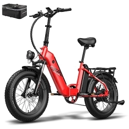 Fafrees Elektrofahrräder Fafrees FF20 Polar E-Bike Klapprad Elektrofahrrad 65N.M Drehmoment 48V / 20, 8Ah Lithium-Ionen-Akku, 20 Zoll E-Fahrrad Faltbares E-Mountainbike Shimano 7 Gängen 20"*4.0 Fat Bike