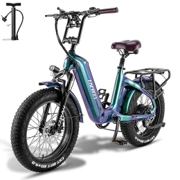 Fafrees Elektrofahrräder Fafrees [ OFFIZIELL F20 Master E-Bike Tiefeinsteiger 20 Zoll, Mountainbike Damen 48V / 22, 5 Akku Elektrofahrräder Fatbike 60N.m, Herren Ebike Shimano 7S, Trekkingrad Hydraulische Scheibenbremsen 150kg