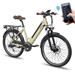 Fafrees Elektrofahrräder Fafrees Offizieller Shop F26 Pro 26 Zoll Elektrofahrrad mit Bluetooth-APP, 250W City E-Bike 36V 10AH Abnehmbarer Akku Maximale Reichweite im Tretunterstützungsmodus 70-93km