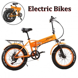 ZJGZDCP Elektrofahrräder Fat Tire Electric Bikes for Erwachsene Magnesium-Legierung Ebikes Fahrräder All Terrain, 20" 48V 350W 10Ah versteckter Entwurf Lithium-Ionen-Akku Berg E-Bike for Mens ( Color : 350W , Size : 8Ah )