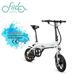 Fiido Elektrofahrräder FIIDO D1 14 Zoll Elektrofahrrad Fatbike E-Bike Pedelec, 36V 250W Faltbares E-Bike für Erwachsene mit Lithium-Akku(7.8 / 10.4Ah) City Elektrofahrrad E-Bike Mit 25 km / h (D1-weiß-10.4)
