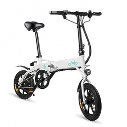 Fiido Elektrofahrräder FIIDO D1 Plus - E-Bike Elektrofahrrad faltbar mit Handyhalterung, 250W Motor, 14 Zoll Reifen, Verstellbarer Sitz, 10, 4Ah Akku für Erwachsene, Weiss