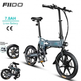 Fiido Elektrofahrräder FIIDO D2 Schaltversion Ebike Faltbares Elektrofahrrad Faltbares Moped Elektrofahrrad E-Bike für Erwachsene (D2s - 7.8Ah - Dunkelgrau)