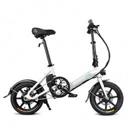 Fiido Elektrofahrräder FIIDO D3 Elektrofahrrad Ebike für Erwachsene Männer Frauen 250W Motor, 3-Gang, 3 Fahrmodi, 16.5kg Leichtes Elektrofahrrad Moped - Weiß