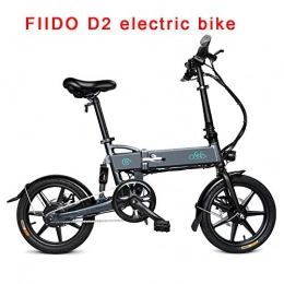 Fiido Elektrofahrräder FIIDO Elektrofahrrad für Erwachsene, Klappbares Ebike mit Stoßdämpfer, 7.8Ah Lithium Batterie Elektrofahrrader für Outdoor Reisen und Pendeln (grau & schwarz)