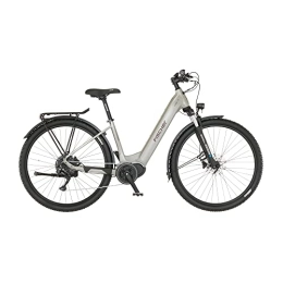 Fischer Elektrofahrräder Fischer E-Bike ATB Terra 4.0i Elektrofahrrad für Damen und Herren, RH 55 cm, Mittelmotor 80 Nm, 36 V Akku, grau, 55cm-630Wh