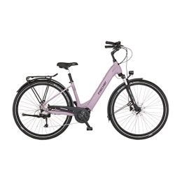 Fischer Elektrofahrräder Fischer E-Bike City CITA 3.3i Elektrofahrrad für Damen und Herren, RH 43 cm, Mittelmotor 65 Nm, 36 V Akku, greigeviolett matt, 43cm-522Wh