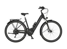 Fischer Elektrofahrräder Fischer E-Bike City CITA 8.0i Elektrofahrrad für Damen und Herren, RH 50 cm, Mittelmotor 50 Nm, 36 V Akku, schwarz matt, 50cm-711Wh