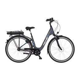 Fischer Elektrofahrräder FISCHER E-Bike City CITA ECU 1401, Elektrofahrrad, Anthrazit matt, 28 Zoll, RH 44 cm, Frontmotor 32 Nm, 36 V Akku