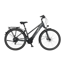 Fischer Elektrofahrräder Fischer E-Bike Trekking, VIATOR 5.0i Elektrofahrrad für Damen, RH 44 cm, Mittelmotor 50 Nm, 36 V Akku im Rahmen, Schiefergrau matt, 28 Zoll