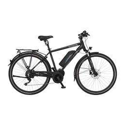 Fischer Elektrofahrräder Fischer E-Bike Trekking, VIATOR ETH 1861 Elektrofahrrad für Herren, RH 55 cm, Mittelmotor 80 Nm, 48 V Akku, schwarz matt, 28 Zoll