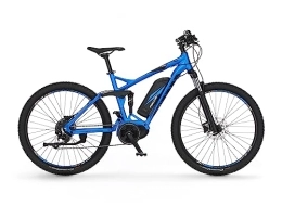 Fischer Elektrofahrräder Fischer E-Mountainbike, MONTIS EM 1862 E-Bike MTB für Damen und Herren, RH 48 cm, Mittelmotor 80 Nm, 48 V Akku, blau matt, 27, 5 Zoll