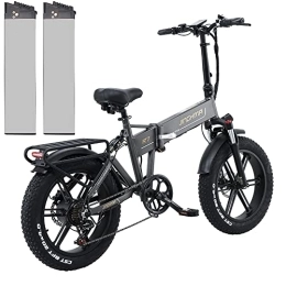 KETELES Elektrofahrräder Folding Electric Bicycle 48v 12.8Ah MTB Mountain Bike Outdoor Fat Ebike for Adult-R7 (2 Batteries)