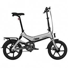 KT Mall Elektrofahrräder Folding Electric Bike 16" 36V 350W 7, 5Ah Lithium-Ionen-Batterie-Elektrisches Fahrrad Für Erwachsene Tragfähigkeit 150 Kg Mit Rear Seat, Grau