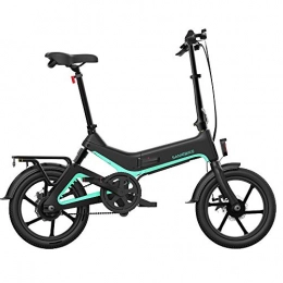 KT Mall Elektrofahrräder Folding Electric Bike 16" 36V 350W 7, 5Ah Lithium-Ionen-Batterie-Elektrisches Fahrrad Für Erwachsene Tragfähigkeit 150 Kg Mit Rear Seat, Schwarz