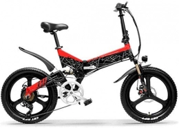 GJJSZ Elektrofahrräder GJJSZ Faltbares Elektrofahrrad, 20 Zoll Speed ​​Rennrad für Männer und Frauen Kleine tragbare ultraleichte Doppelstoßdämpfung für Erwachsene Männer und Frauen