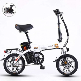 GUOJIN Elektrofahrräder GUOJIN Falt-E-Bike Herren-Mountainbike, Mit 240W Motor, Höchstgeschwindigkeit 25Km / H, 48V10ah Austauschbaren Lithium-Ionen Batterie, Maximale Belastung 120Kg, Weiß